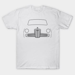 Wolseley 1500 classic 1960s British saloon car black outline graphic T-Shirt